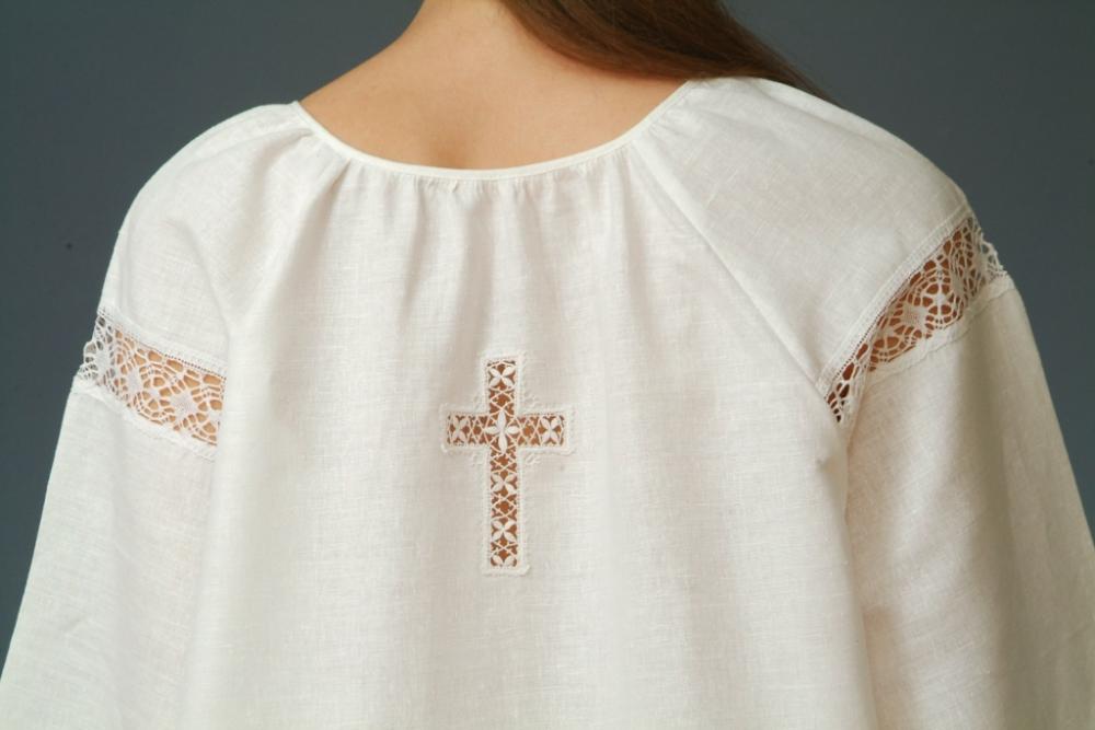 Сорочка крестильная женская